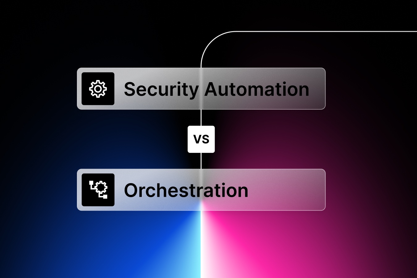 Comparison of security automation and security orchestration, highlighting how AI-driven security automation improves efficiency.