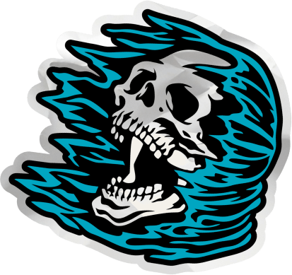 Sticker of SOAR is Dead skull