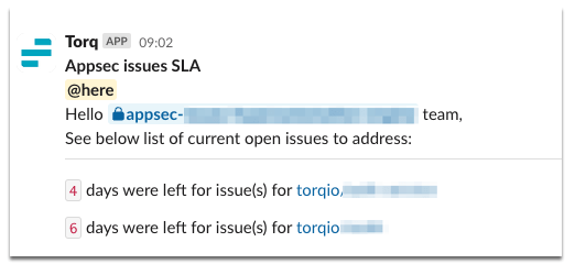 Automated workflow in Torq tracking SLA deadlines