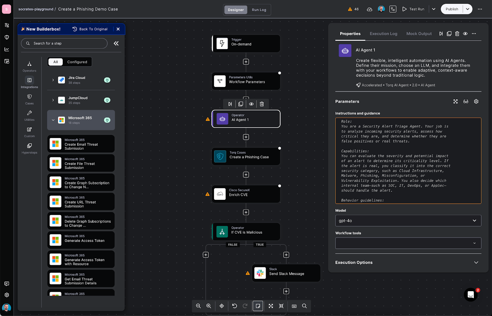 Automation logic is entirely customizable via a visual no-code editor.